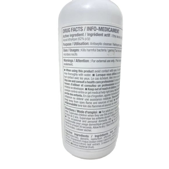 Attitude Vegan Lemon Leaves Hand Cleaner Spray 3pc Sanitizer Spray Set 100ml New - Picture 4 of 4